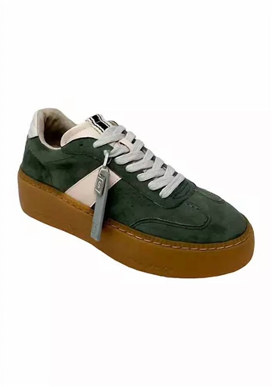 NEW SHU SHOP women's stacey sneakers in sage suede